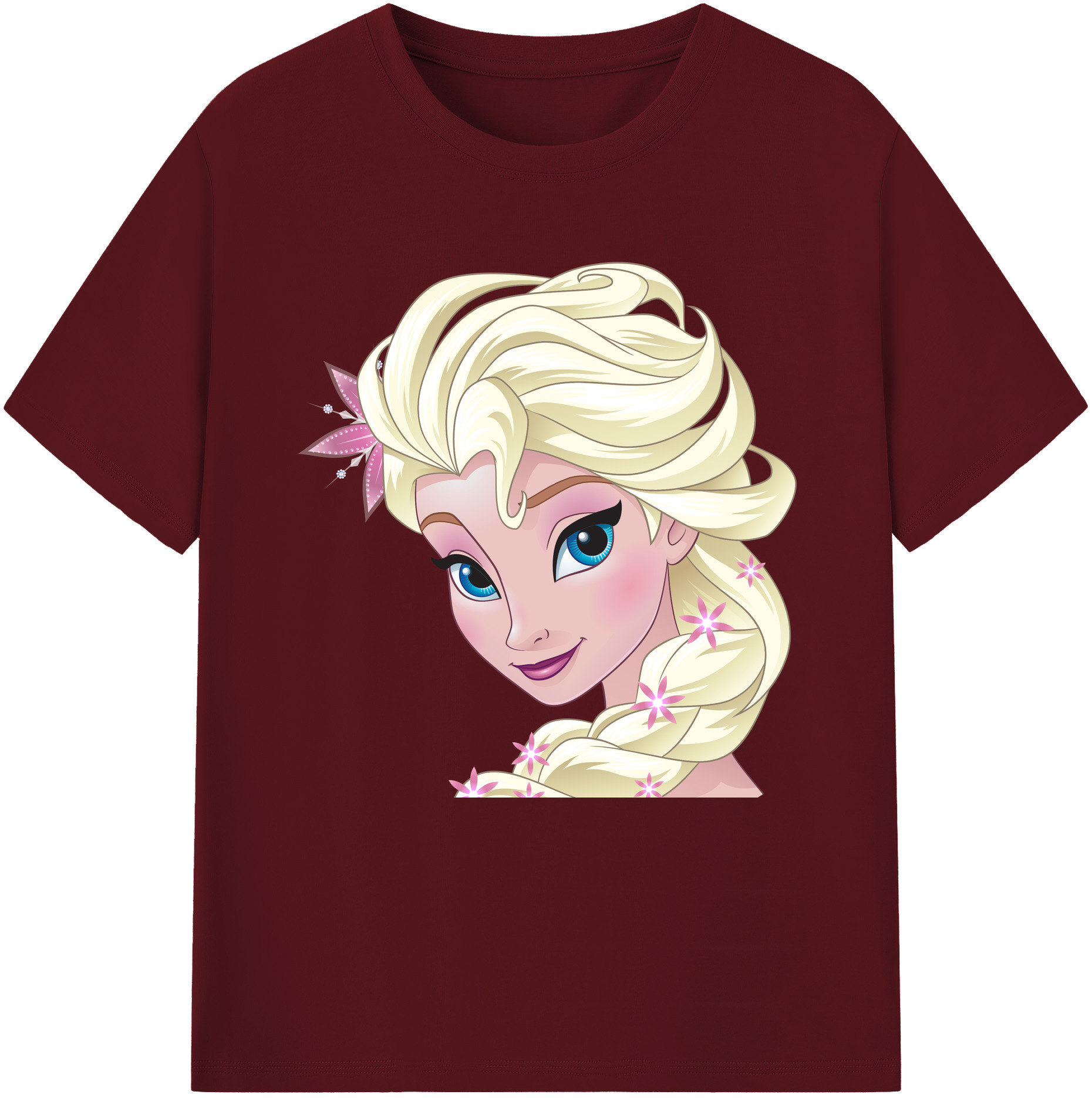 （画像用） アナと雪の女王 アンナ エルサ Frozen Anna Elsa 綿100％半袖Tシャツ（フロントプリント）